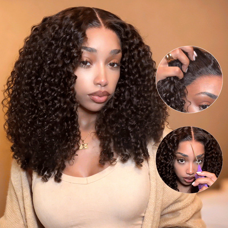 QVR Burmese Curly 13X4 Lace Front Wig Wear To Go 4Pre Design Virgin Human Hair Wigs