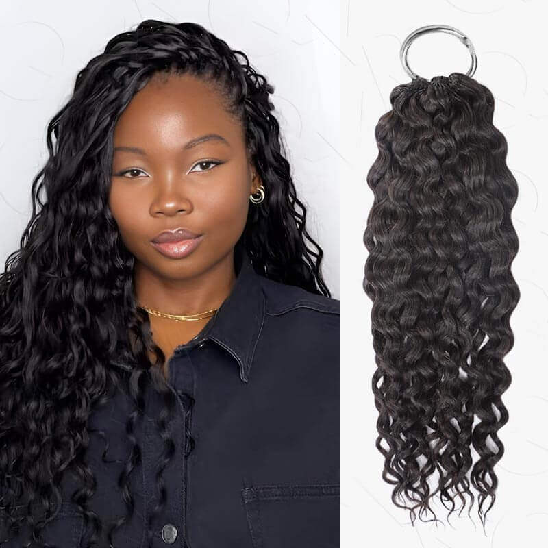 $100off Member Sale|Burmese Curly Feather Crochet Human Hair