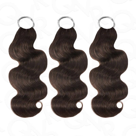 Solo EE. UU.|QVR #4 Cabello humano de ganchillo con plumas Body Wave