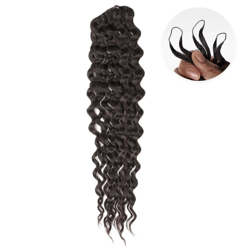 CLEARANCE|Handmade Natural Black Water Wave Crochet Braid Human Hair
