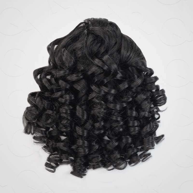 Flash Sale|QVR Drawstring Ponytail Extension Bouncy Curl Human Hair