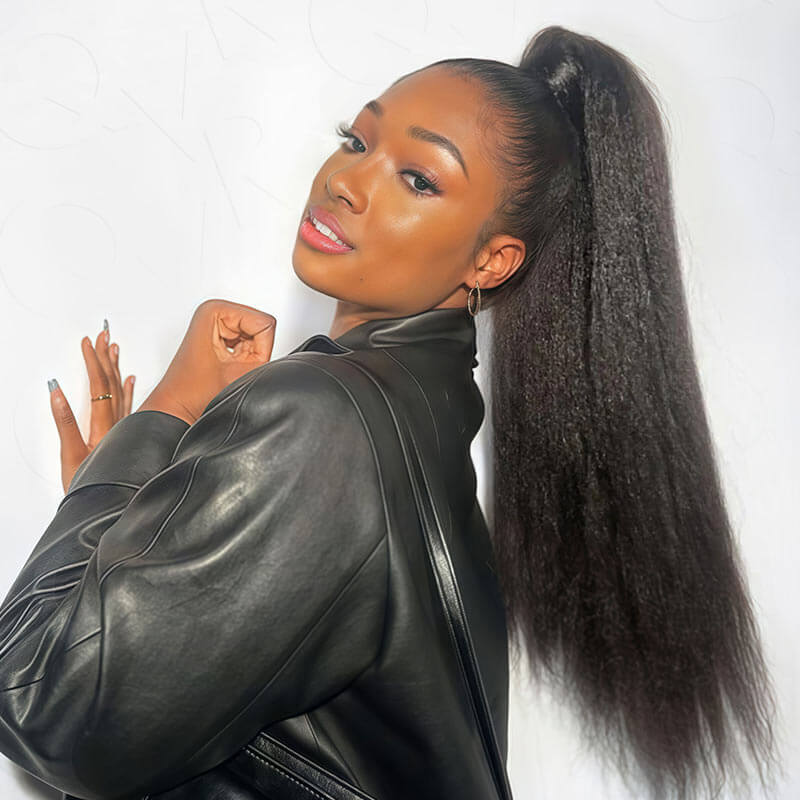 Flash Sale|QVR Glueless Half Wig 3 In 1 Kinky Straight Human Hair Protective Hairstyle