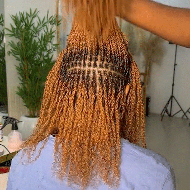 B3G1|QCabello Humano Kinky Afro a Granel Color Marrón