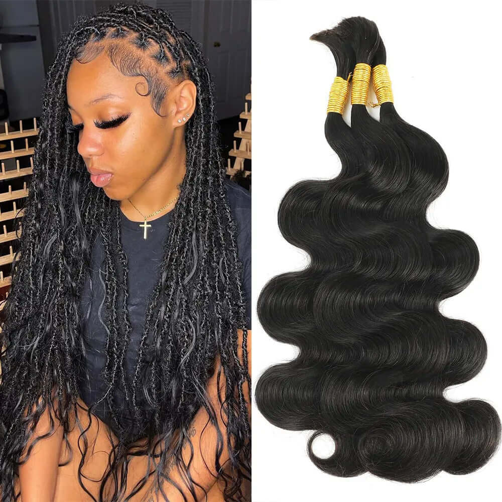 BOGO|Body Wave Bulk Hair Extensions for Boho Knotless Braiding