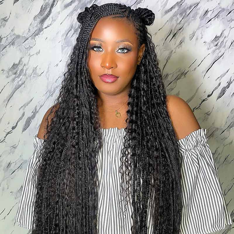 US Only|QVR #1B Water Wave Bulk Braiding Hair