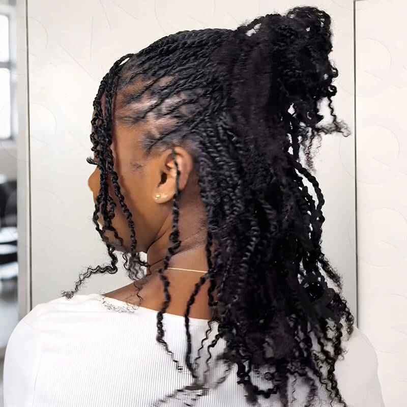 Venta al por mayor|Compra 15 paquetes de cabello humano natural de resorte negro y recibe 10 paquetes gratis