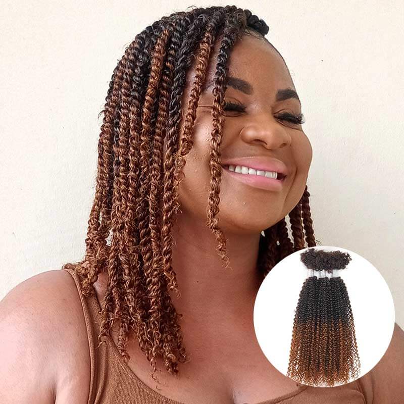 Flash Sale|QVR Afro Kinky V Bulk Natural Curly Human Hair for Kinky Twist