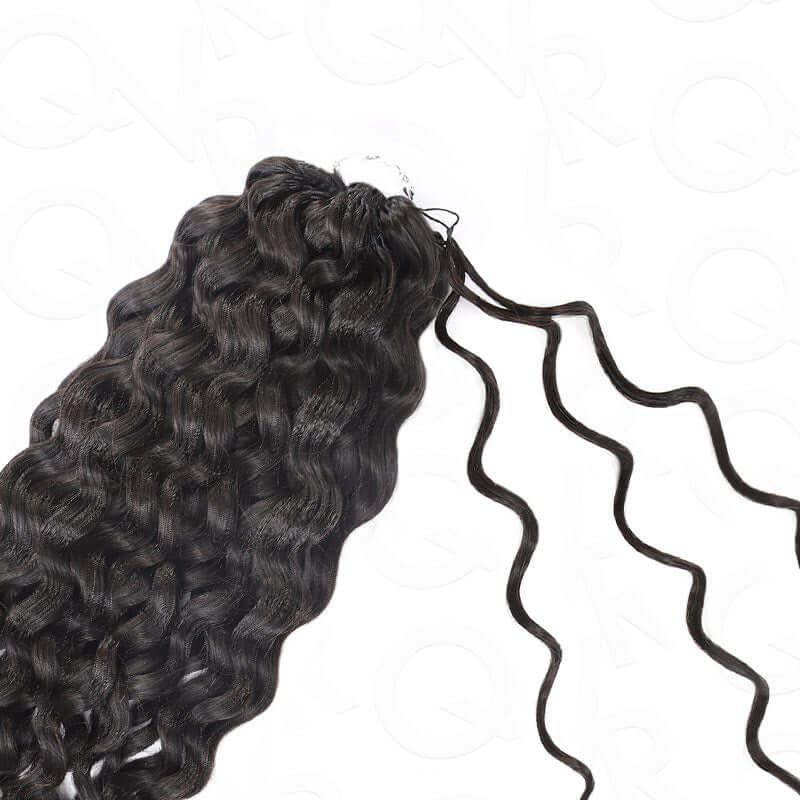 $100off Member Sale| Natural Black Water Wave Feather Crochet Hair