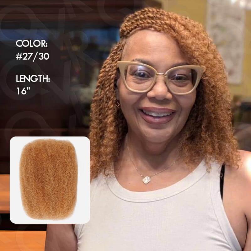 B3G1|Honey Blonde Afro kinky Bulk Human Hair