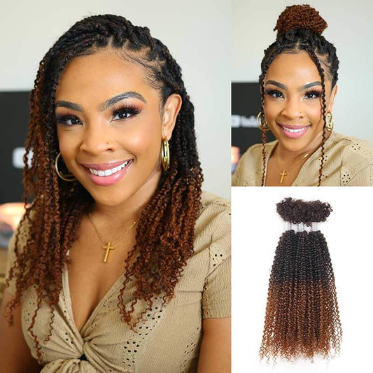 Venta Flash|QVR Afro Kinky V Bulk Cabello Humano Rizado Natural para Kinky Twist