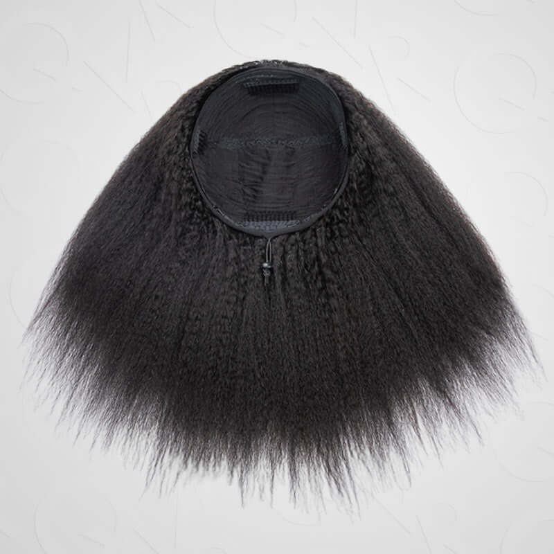 Flash Sale|QVR Glueless Half Wig 3 In 1 Kinky Straight Human Hair Protective Hairstyle