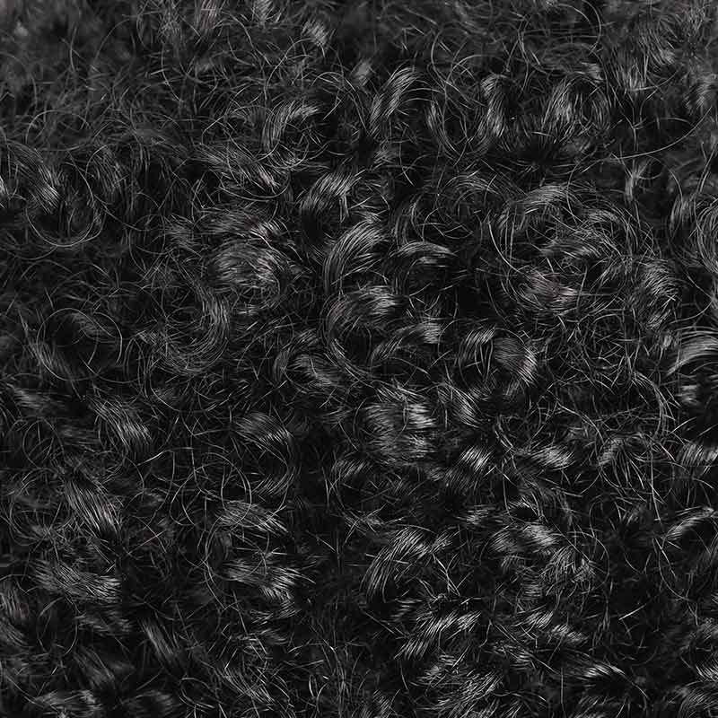 Flash Sale|QVR Drawstring Ponytail Extension With Bangs Short Curly Human Hair