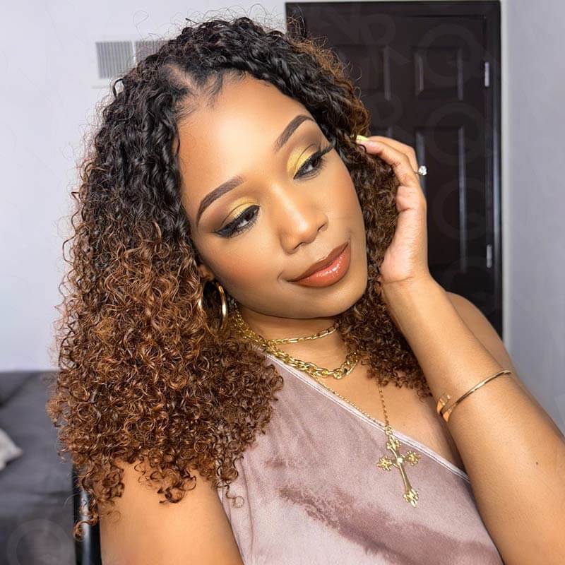 $100off Member Sale|#T1B/30 Small Kinky Curly Feather Crochet Hair