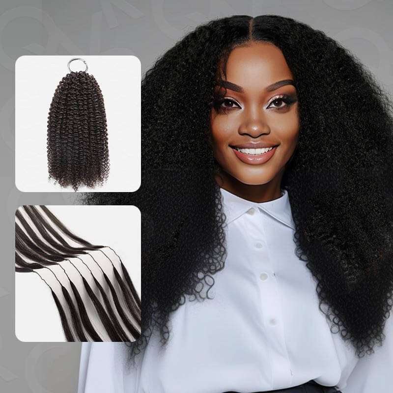 $100off Member Sale|Afro Kinky Curly Feather Crochet Human Hair