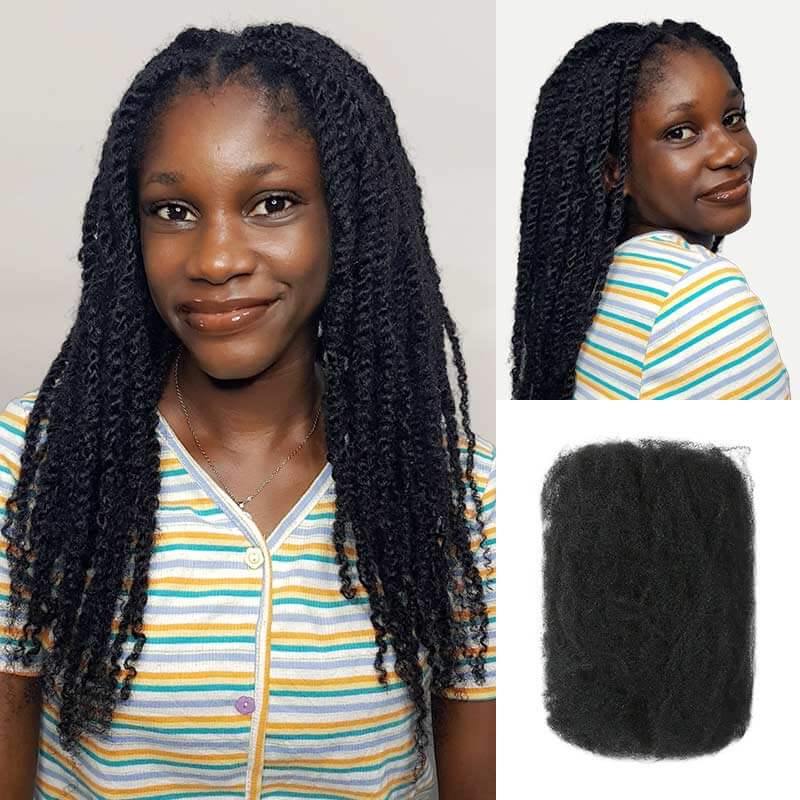 $100off Member Sale| Mix #4/30 Afro kinky Bulk Human Hair