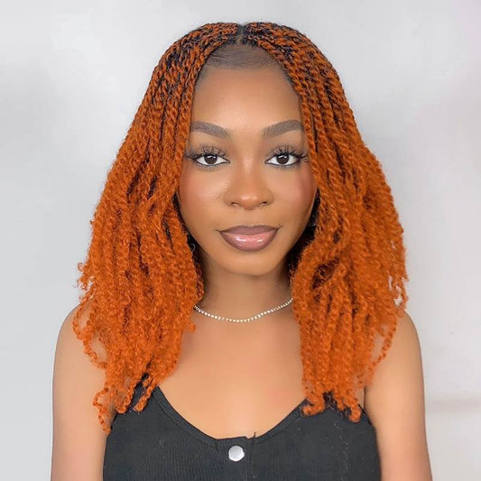 OFERTA ESPECIAL|QVR Cabello Humano Afro Kinky Naranja Jengibre a Granel