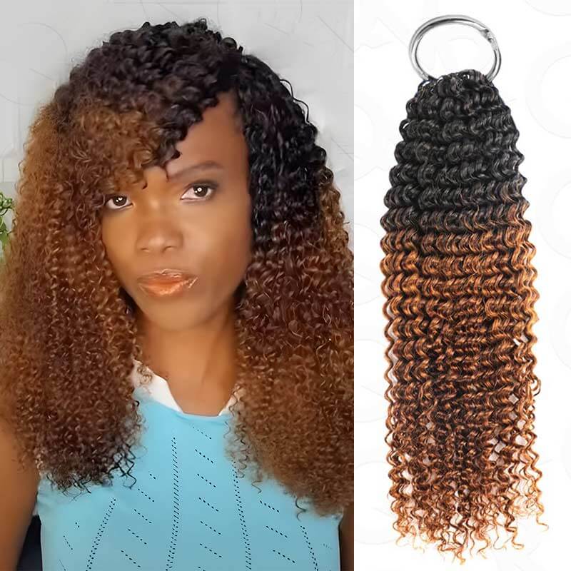 $100 de descuento Venta para miembros|#T1B/30 Cabello de ganchillo pequeño, rizado y con plumas