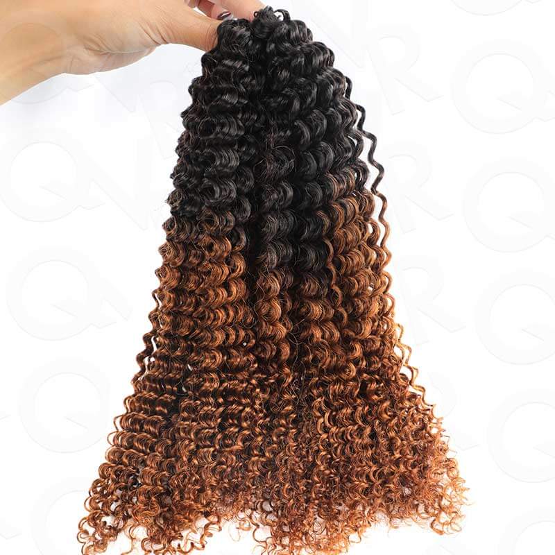$100off Member Sale|#T1B/30 Small Kinky Curly Feather Crochet Hair