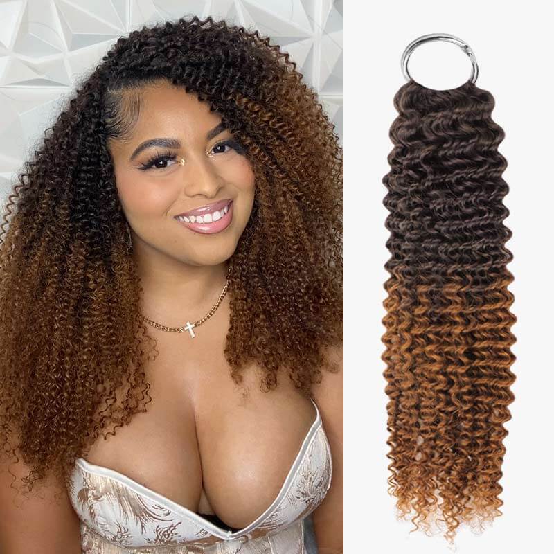 US Only|QVR #T2/30 Small Kinky Curly Feather Crochet Human Hair