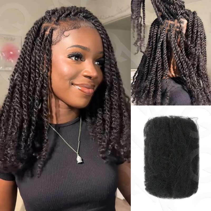 $100off Member Sale|Dark Brown Afro kinky Bulk Human Hair