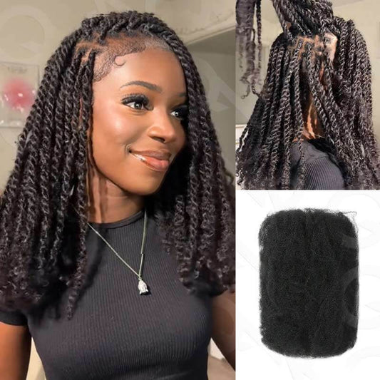 P3G5|Cabello humano afro rizado a granel negro natural