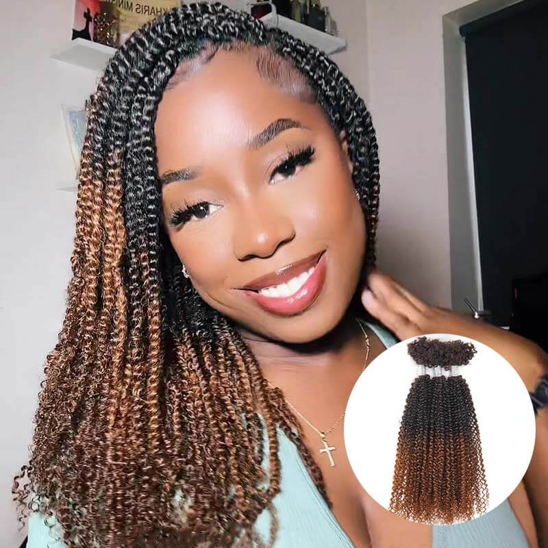 Flash Sale|QVR Afro Kinky V Bulk Natural Curly Human Hair for Kinky Twist