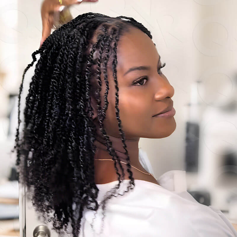 Venta al por mayor|Compra 15 paquetes de cabello humano natural de resorte negro y recibe 10 paquetes gratis