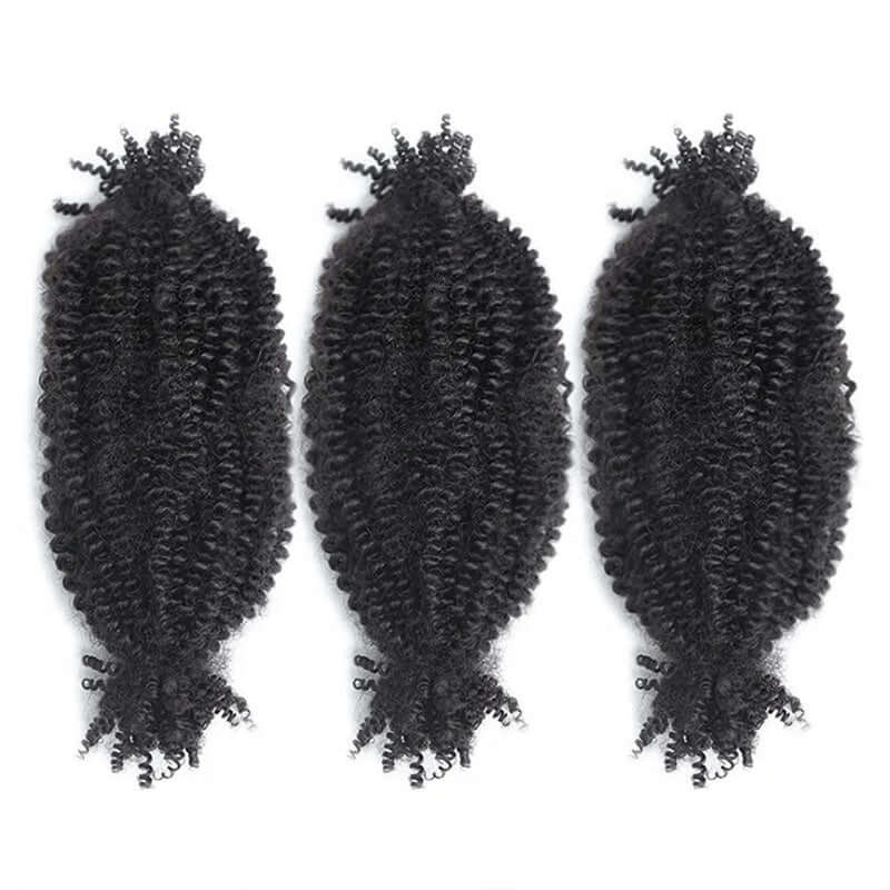 Venta al por mayor|Compra 15 paquetes de cabello humano natural de resorte negro y recibe 10 paquetes gratis