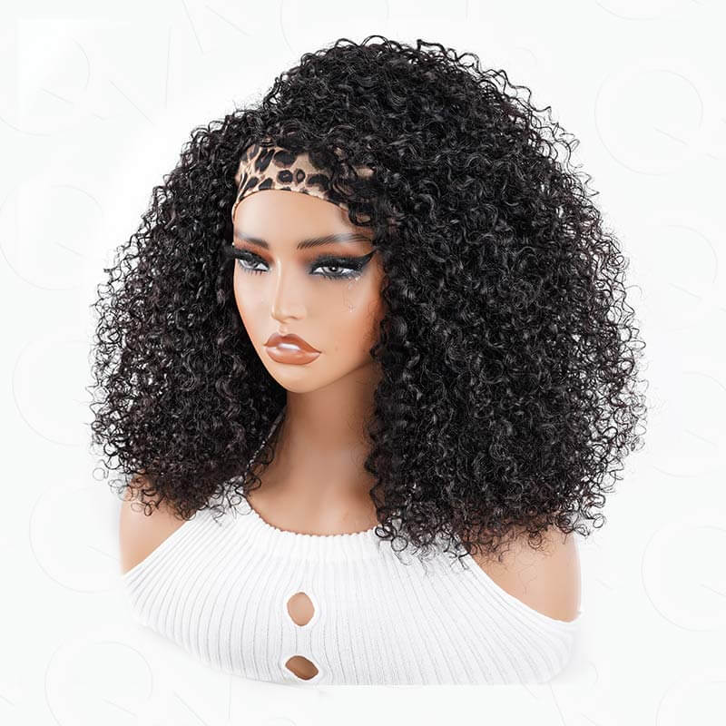 Flash Sale|QVR Glueless Half Wig 3 In 1 Twist Curly Human Hair