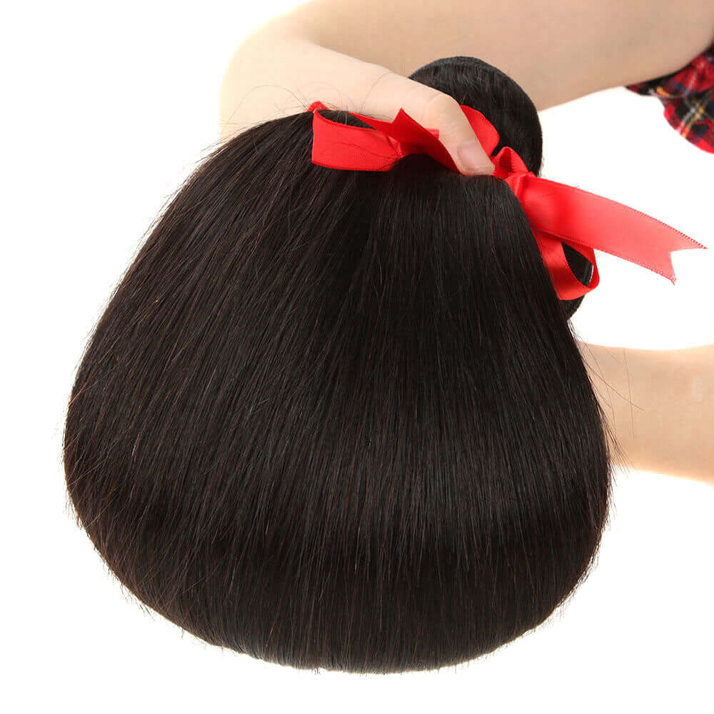 QVR 12A Silk Straight Virgin Human Hair Bundles 3 Bundles Body Wave Natural Color Hair Weave