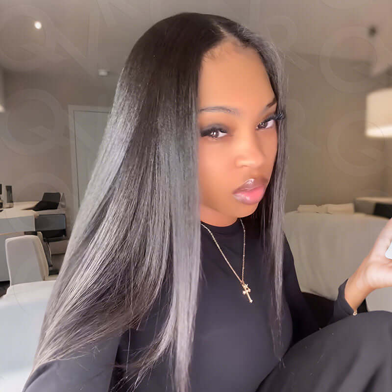 Flash Sale|QVR Invisible 9PCS 5PCS Volumizer Natural Straight Clip In Human Hair Extensions